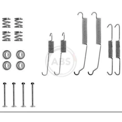Image de A.B.S. 0618Q Kit d&#039;accessoires, mâchoire de frein PEUGEOT: 205 II 3/5 portes, I Cabriolet, RENAULT: Rapid, CLIO 1, 19 portes