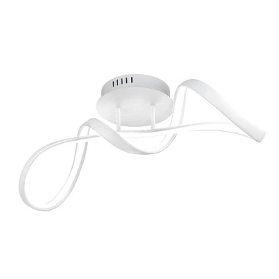 Image de Reality, Plafonnier, Perugia incl. 1 x LED,SMD,28,0 Watt,4000K,3400 Lm. Plastique, Blanc, Corps: Métal, blanc mat L:60,0cm, L:18,0cm, H:22,0cm
