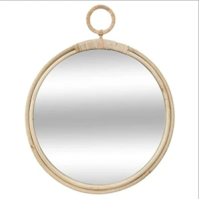 Image de Atmosphera Miroir Gousset rotin D38 cm