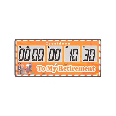 Image de Jayron Retirement Timer 9999 Jours Compte à Rebours Numérique Alarmes Bruyantes,Minuterie de Chronomètre Adsorption Magnétique Piles Remplaçable,pour Cadeau Noël Mariage(Jaune)