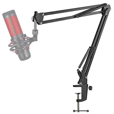 Image de Hyperx Quadcast Bras Micro Support Microphone, Pied Bureau pour S ProCast Duocast avec Adaptateur 3/8&quot; à 5/8&quot; Perche Blue Yeti Razer et Autres Micros par YOUSHARES