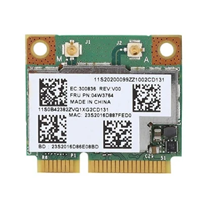Image de ciciglow Carte Réseau PCI E, BCM943228HMB 2.4G+5G Dual Band 300Mbps 802.11A/B/G/Mini E WiFi Card sans Fil Bluetooth 4.0 pour Ordinateurs Portables IBM/ThinkPad/U310