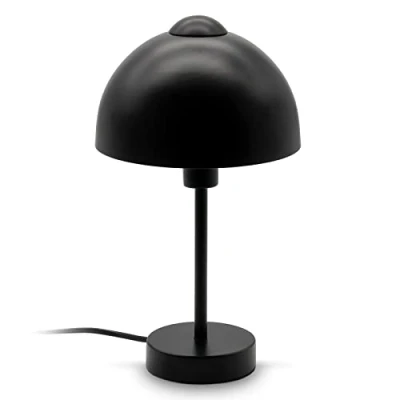 Image de B.K.Licht Lampe de table design I Douille E14 pour 1 ampoule max. 25 Watt Interrupteur à câble Noir mat