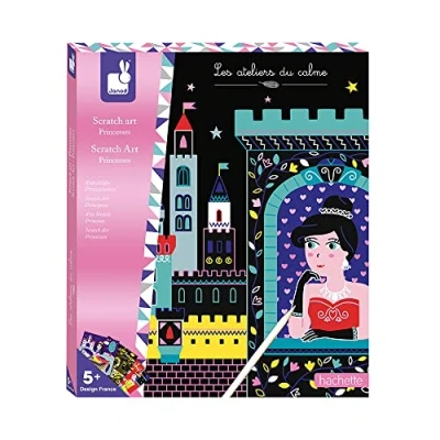 Image de Janod From 5 years old Pretty Princesses Scratch Art Creative Kit Les Ateliers du Calme Leisure Dexterity and Concentration J07893
