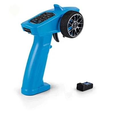 Image de Carson 500500100 continu Reflex Wheel Start 2.4G Radio Accessoire pour véhicules, télécommande RC, modélisme, 3 canaux, Compatible Tamiya KIT, Bleu, Single, Moyen