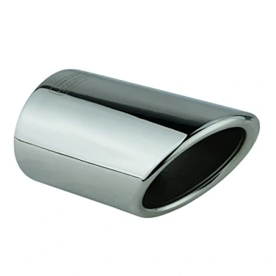 Image de L&amp;P A298 Embout Echappement inox Lot de 2 embouts d&#039;échappement chromés en acier inoxydable poli compatible avec Q7 4L et Touareg 7P pour tuyau 84 86 mm