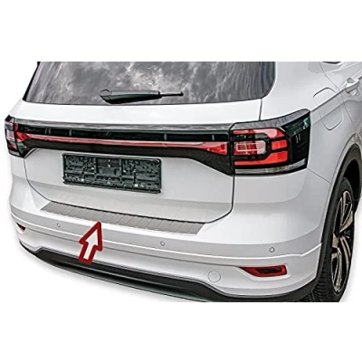 Image de Protection de seuil Chargement en Acier Inoxydable Mat Compatible avec VW T Cross à partir 2018 Rebord RECAMBO
