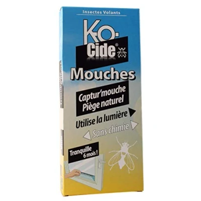 Image de K OCIDE Captur&#039;Mouche 2 Pièges à Vitre 6 recharges Sans chimie Attire par la lumiere Efficace et Esthètique