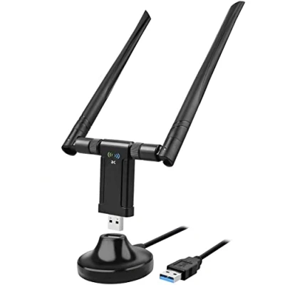 Image de WONSUN Clé WiFi Puissante 1200Mbps Mini Adaptateur USB WiFi,Dongle Double Bande Réseau sans Fil 2,4 GHz/5,8 GHz,pour PC/Laptop/Desktop,Compatible Windows,Mac OS X Black 1200M
