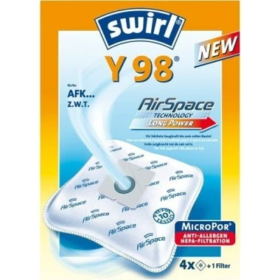 Image de Swirl Lot de 4 sacs d&#039;aspirateur et 1 filtre Y 98 MP Plus AirSpace