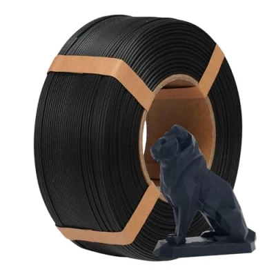 Image de eSUN Mat PLA Refill Filament 1.75mm, d&#039;Impression 3D Sans Bobine, Couleur Brillance Bobine de 1KG (2.2 LBS) pour Imprimantes 3D,Noir Profond