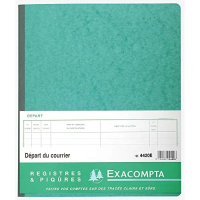 Image de Exacompta 4420E Piqure 32/27 Départ du Courrier 80 Pages