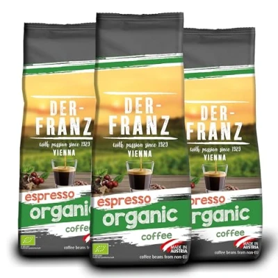 Image de Der Franz Espresso bio Café, en grains, 3 x 500 g
