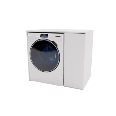 Image de MRBLS_HOME Armoire de machine à laver 96 x 88,5 66 cm (l H P) pour Minimaliste superposée ou sèche linge moderne