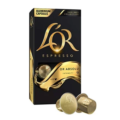 Image de L&#039;Or Espresso Or absolu Intensité 9 10 Capsules en Aluminium Compatibles Nespresso®*