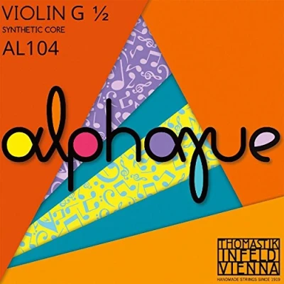 Image de Thomastik corde Violon ALPHAYUE 1/2, diapason 283mm/11.1&quot; noyau synthétique Sol synthétique, filé Monel