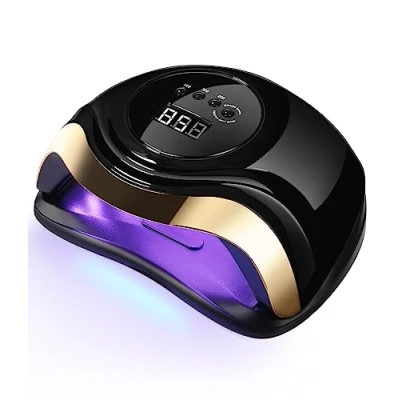 Image de Aokyom Lampe UV Sèche Ongles, Lampes à Ongles Professionnel,Séchage Rapide 4 Minuterie de 10s/30s/60s/99s,36 LEDs, Grand LCD Ecran Base Démontable (Luxury Black Gold)
