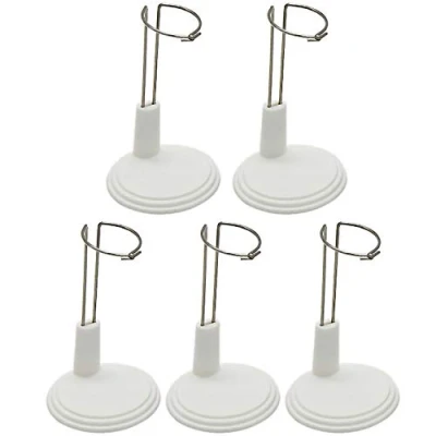 Image de POFET 5pcs Support de poupée réglable Blanc pour poupées américaines 4 6 Pouces et d&#039;affichage bébé
