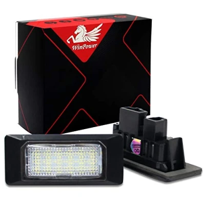 Image de WinPower LED Éclairage plaque immatriculation auto ampoules super brillant CanBus Pas d&#039;erreur 6000K xénon blanc froid 18 SMD Feux arrière pour Golf 6 Variant/Jetta/Sharan/Polo/Touran ect, 2 Pièces