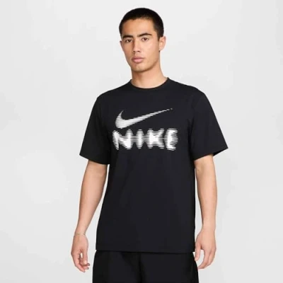 Image de Nike Hyverse HQ7987 010 Dri Fit UV Haut Polyvalent à Manches Courtes pour Homme, Noir, Taille L