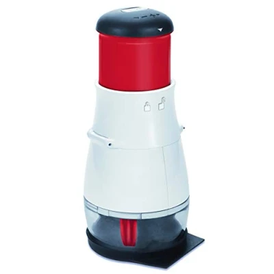 Image de Zyliss E10402 Zick 2 Hachoir manuel, Plastique/acier inoxydable, Coupe Légumes Facile à Nettoyer, Oignons Slap Chop pour Noix, Ail, Salade et plus