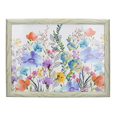 Image de Creative Tops Plateau avec Coussin Motif Fleurs de Prairie Multicolore 44 x 34 cm