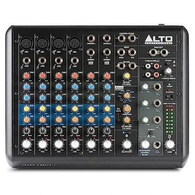 Image de Alto TrueMix 800 FX audio Mixer avec 4 entrées micro XLR, interface USB et Bluetooth pour Podcasting, Live Performance, Recording, DJ, Mac PC