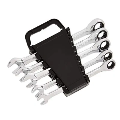 Image de Amazon Basics Lot de 5 clés à cliquet, système métrique