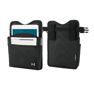 Image de MOBILIS Holster pour Tablette 8 9&quot; avec Ceinture et Support Stylet Pochette Accessoires Étui Textile de Transport 22,5x14,5x2,5 cm Système d&#039;Accès Facile, Noir