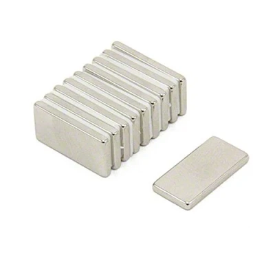 Image de Magnetastico 10 aimants en néodyme N52 rectangulaire 20x10x2 mm Permanent Magnet pour réfrigérateur Aimant Tableau magnétique Blanc parallélépipédique frigo