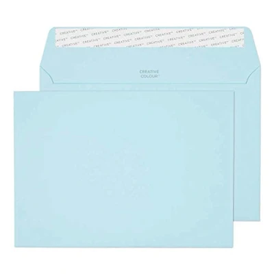 Image de Blake Creative Colour C5 162 x 229 mm 120 g/m² Enveloppes Bande Adhésive (318) Bleu Coton Boîte de 500