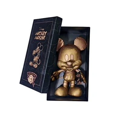 Image de Simba 6315870313 Disney Mickey Mouse Bronze,Édition Avril,Exclusivité Amazon,Figurine en Peluche 35 cm,Coffret Cadeau, Édition Limitée Collector