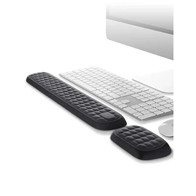 Image de Meatanty Repose poignet rembourré en mousse à mémoire de forme pour clavier et souris, bureau, ordinateur, ordinateur portable, Mac, soulage les douleurs au confortable taper