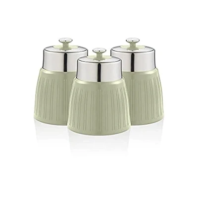 Image de SWAN SWKA1024GN Retro Lot de 3 bidons Vert 1 L