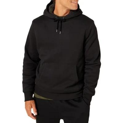 Image de Amazon Essentials Sweat à Capuche avec Doublure Sherpa Homme, Noir, S