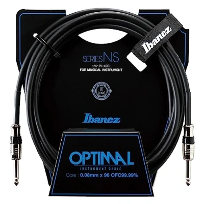 Image de Ibanez NS10 Câble de guitare avec 2 jacks droits, 3.05m
