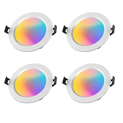 Image de Spot encastrable LED Bluetooth Mesh 5W Downlights dimmable RGBWC Intelligent App dimming downlight en couleur plafonnier, plafonnier pour salle de bain, salon, cuisine, ktv, bars, lot 4