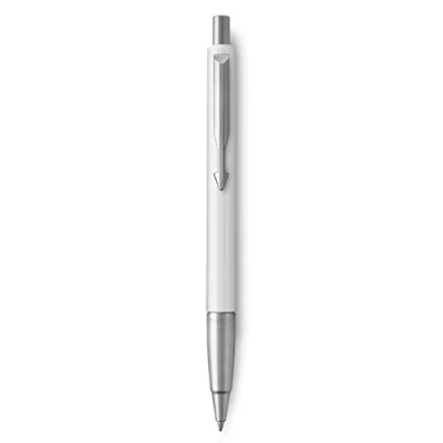 Image de Parker 2025457 Vector stylo bille, bleu avec attributs chromés, pointe moyenne, encre bleue, coffret cadeau