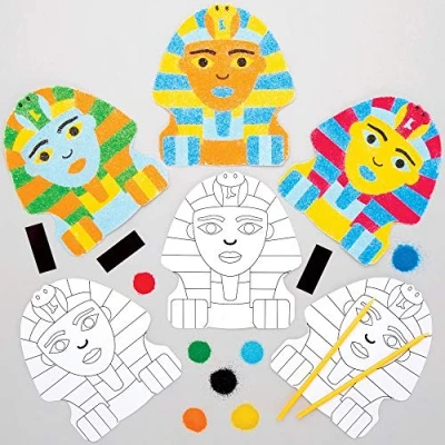 Image de Baker Ross AT838 Kits de sphinx aimantés en sable coloré Loisirs créatifs à thème pour enfants (Paquet 6)
