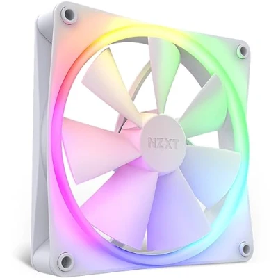 Image de NZXT F140 Ventilateur RGB RF R14SF W1 Personnalisation avancée de l&#039;éclairage Refroidissement silencieux Vendu seul (contrôleur requis et non inclus) 140 mm Blanc