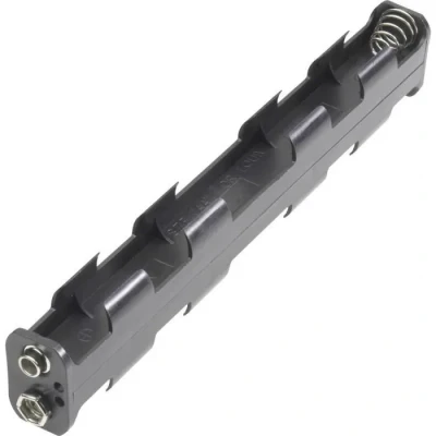Image de Support de pile 6x LR6 (AA) Goobay 12475 raccord par bouton poussoir (L x l h) 158 26 17 mm