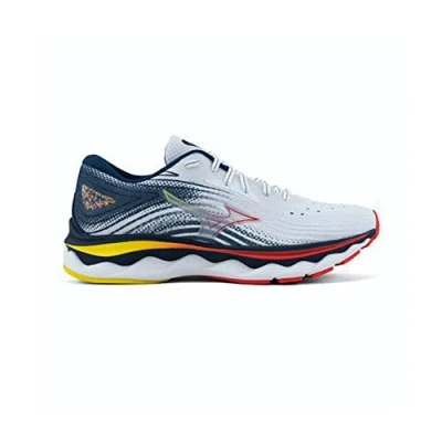 Image de Mizuno Femme Wave Sky 6 Chaussures de Trail Running, White Hibiscus Buttercup, 38.5 EU