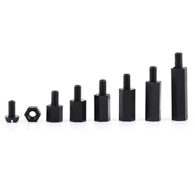 Image de 250 Pièces Entretoise en Nylon Kit D&#039;entretoise Hexagonale Colonne Fileté Pilier D&#039;assortiment de vis PCB (M3 Male female Standoff)