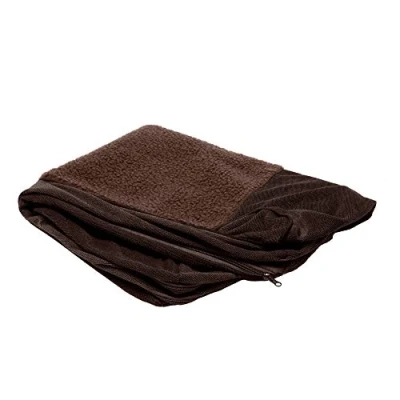 Image de FurHaven Housse de Rechange pour lit Chien en Sherpa et Chenille Lavable Machine Café, Taille L
