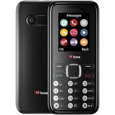 Image de TTfone TT150 Téléphone Portable Basique Débloqué avec Bluetooth, Batterie Longue Durée, Double SIM Appareil Photo et Jeu, Facile à Utiliser, Robuste Léger (Noir, Chargeur)