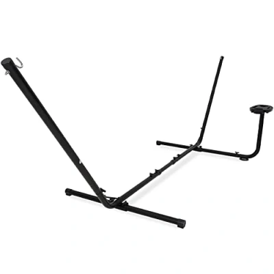 Image de Vita5 Support de Hamac sur Pied avec Table d’Appoint intégrée Hamacs Solide en Acier Revêtu Charge Max 205kg pour Interieur ou Exterieur Sac Transport
