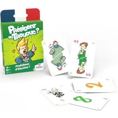 Image de La Ducale Le Président Junior Jeu de cartes enfant et famille 3 à 6 joueurs Dès ans, Vert, Blanc