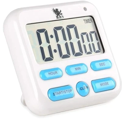 Image de H&amp;S Minuteur de Cuisine Digital Chronomètre Aimanté avec Grand Affichage LCD &amp; Alarme Puissante Piles AAA Incluses Timer Portable à Minuterie Électronique Précise