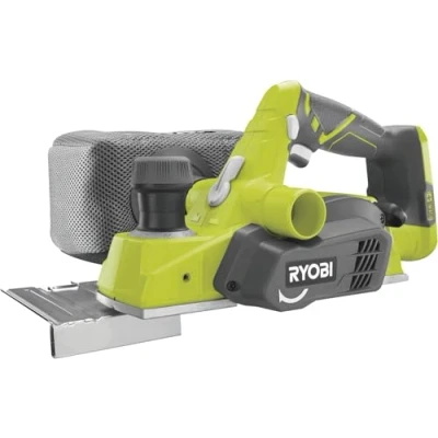 Image de RYOBI Rabot Électrique 82mm 18V ONE+ Utilisations Gros travaux de Rabotage, Portes &amp; Fenêtres, Chanfreins Livré avec 2 Fers Réversibles Carbure Tungstène, 1 Guide, Sac à Poussière R18PL 0