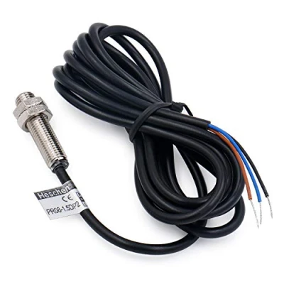 Image de Heschen Capteur de proximité inductif PR08 1.5DP2 cylindrique type DC 12 24 V 3 fils PNP NC(normalement fermé) CE